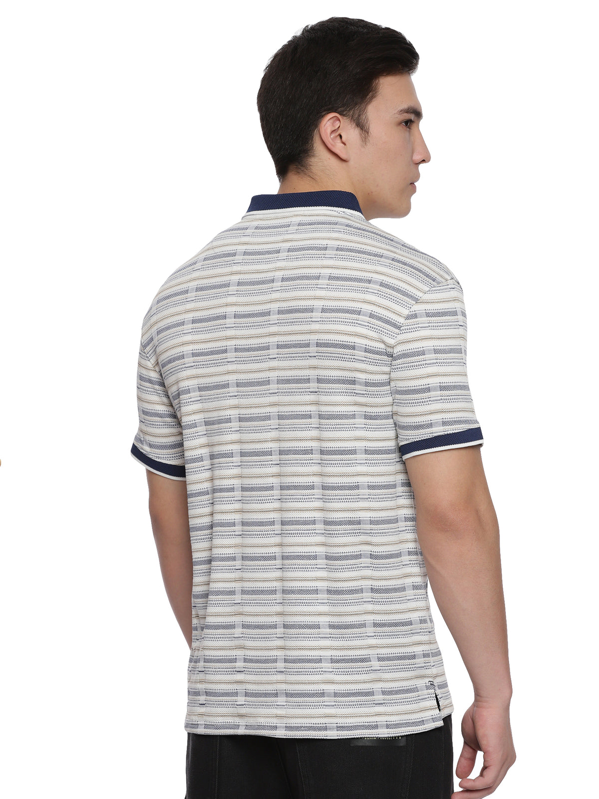 Slayz Stripped Polo Blue