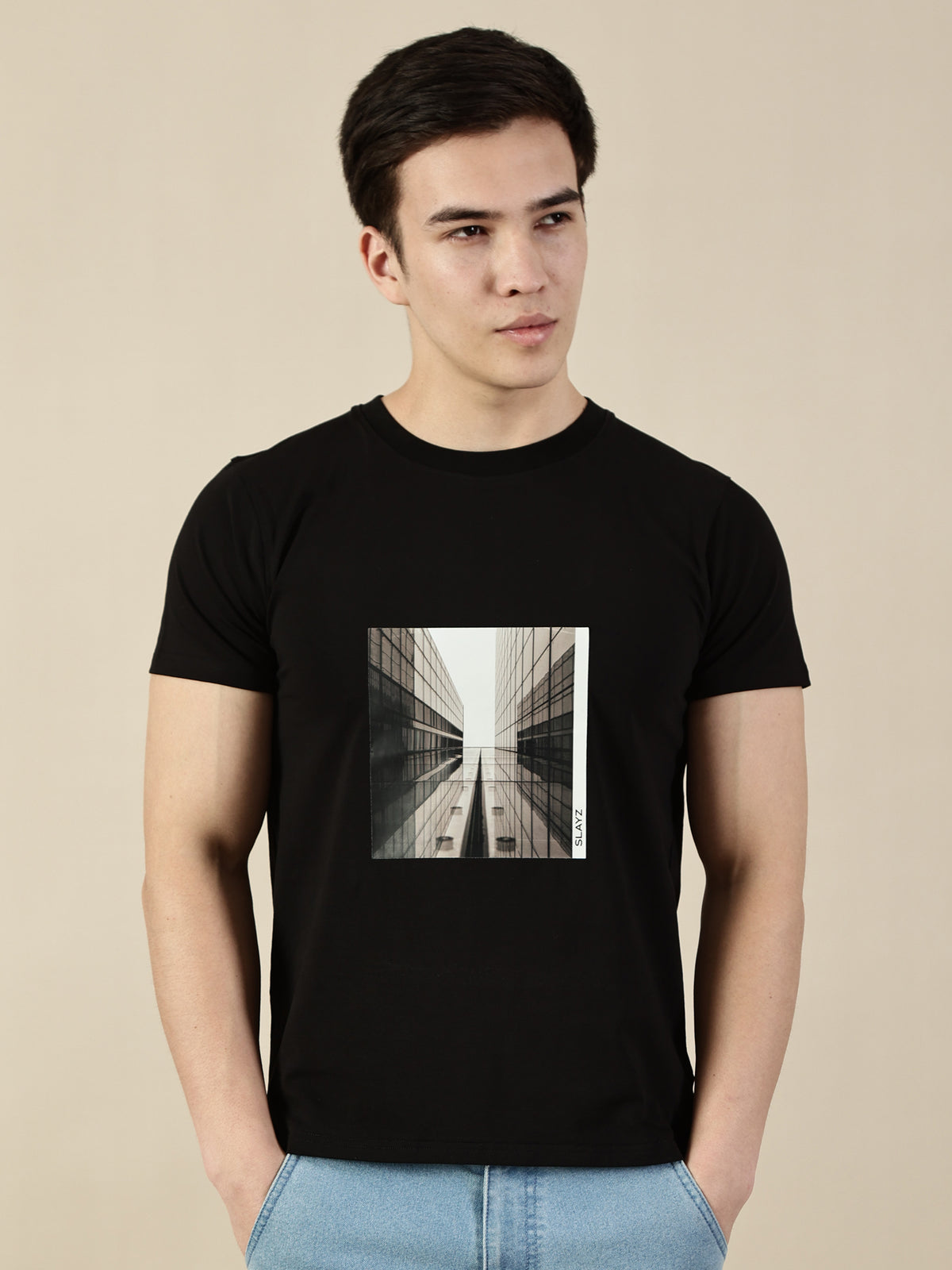Printed Black T-Shirt