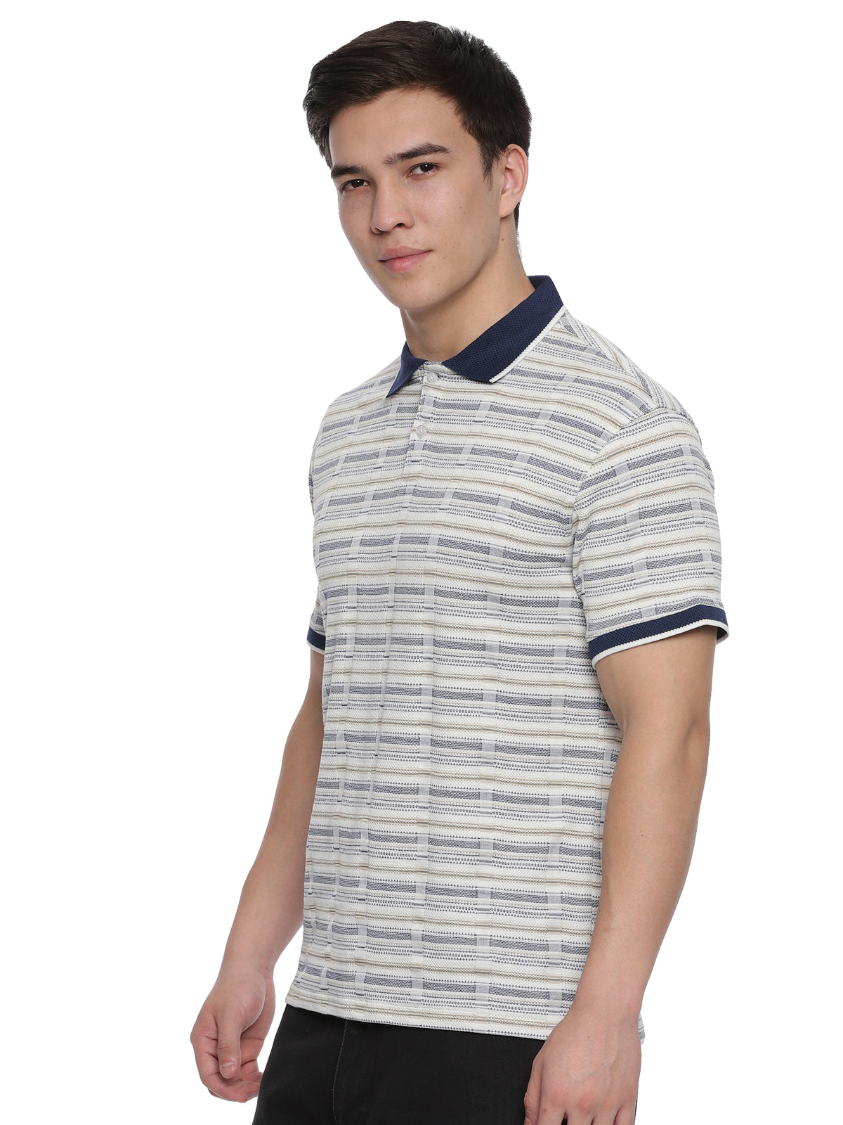 Slayz Stripped Polo Blue
