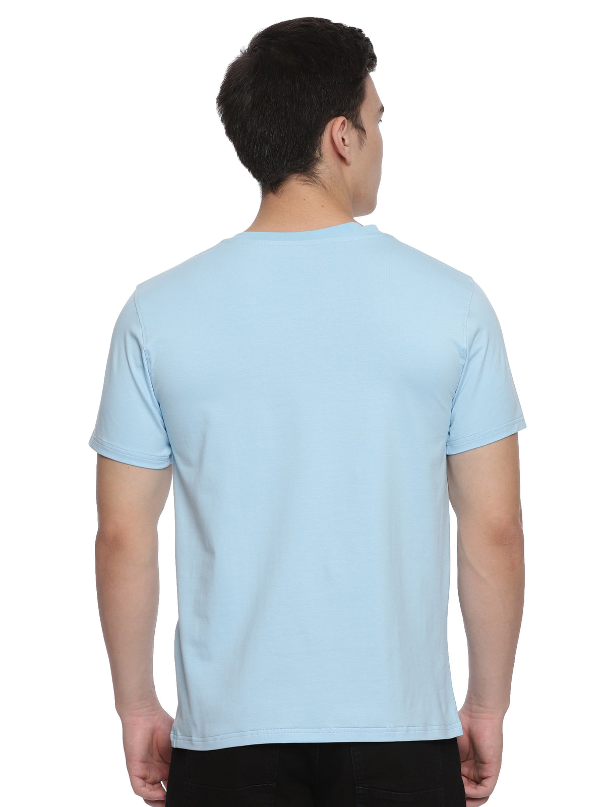 Sky Blue Printed T-Shirt