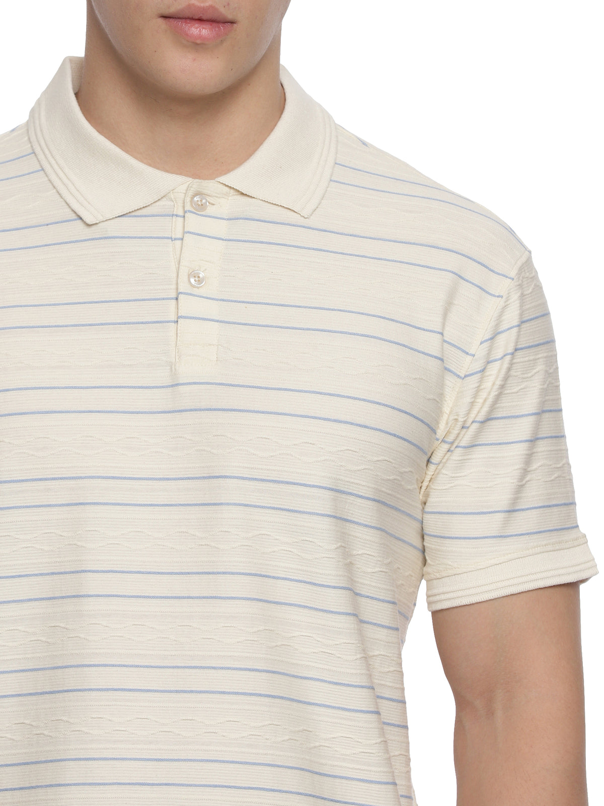 White  Stripped Polo