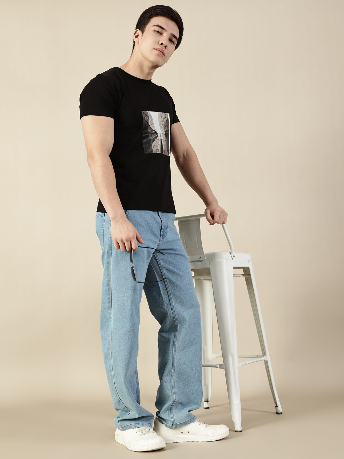Printed Black T-Shirt