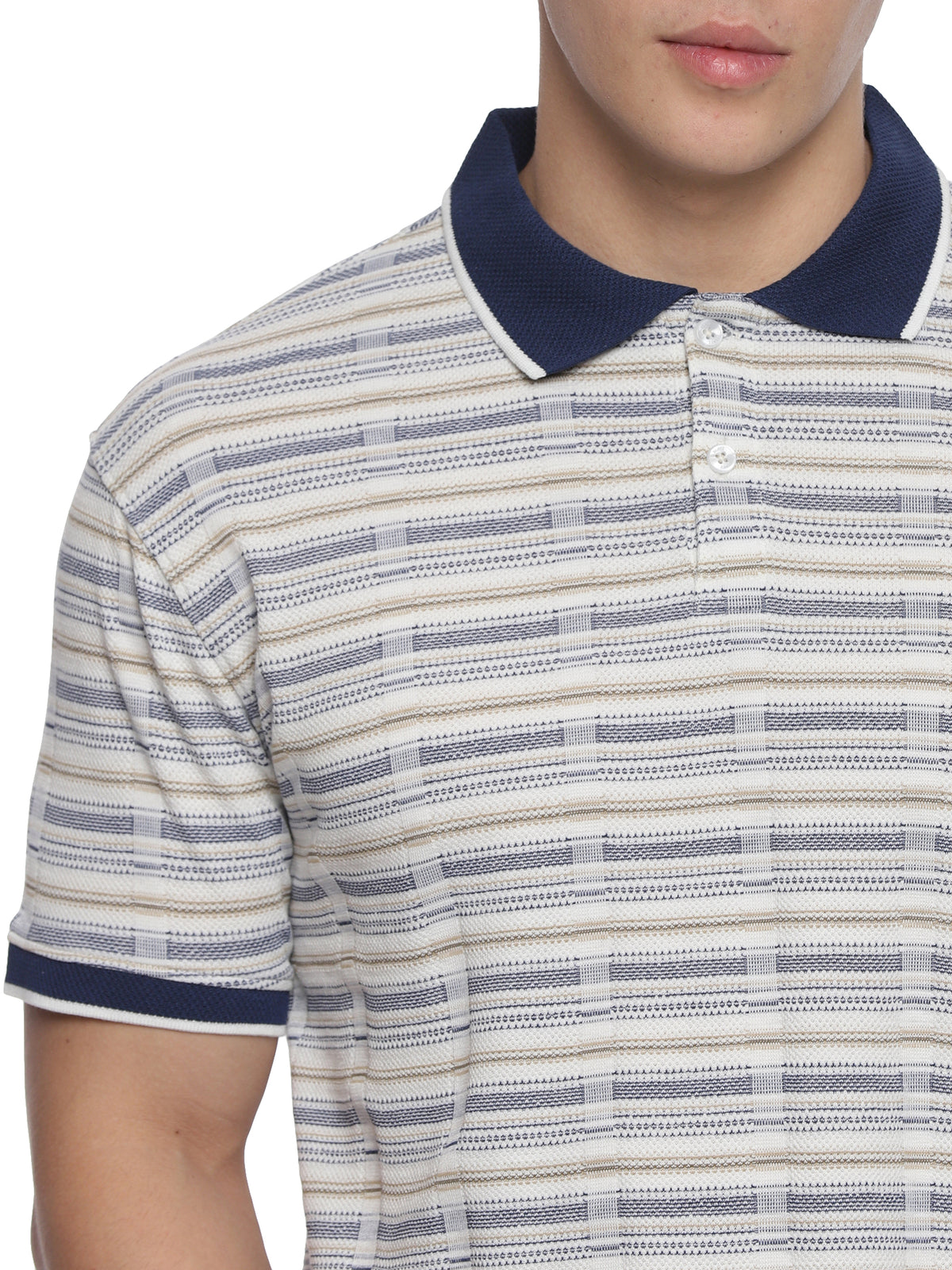 Slayz Stripped Polo Blue