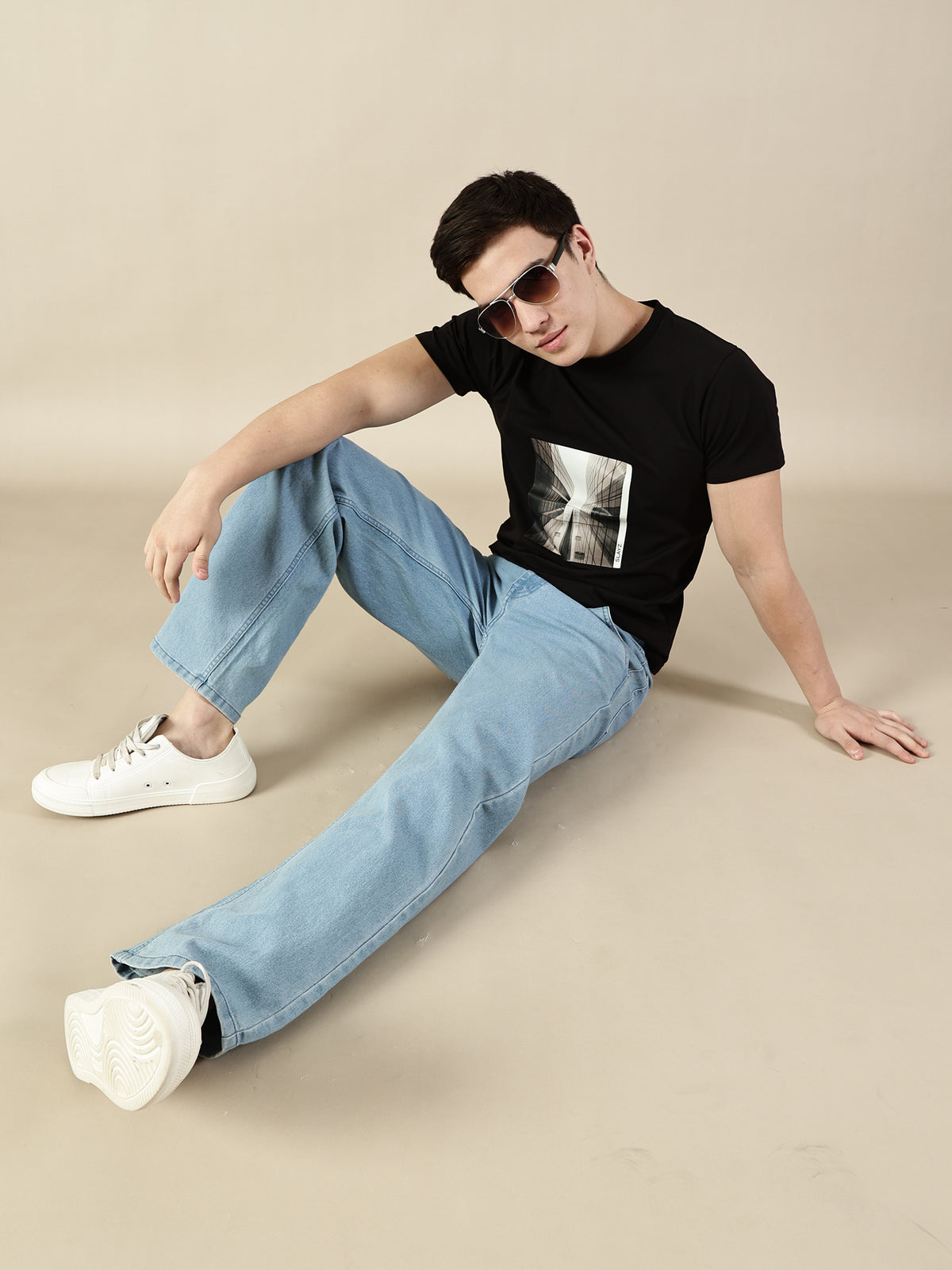 Printed Black T-Shirt